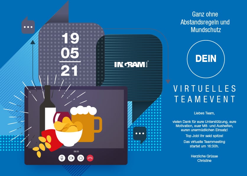 Ingram Micro Einladung zum virtuellen Teamevent