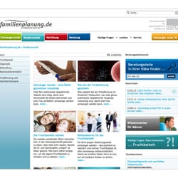 familienplanung.de, Bundeszentrale für gesundheitliche Aufklärung | Screendesign | Hauptweg Nebenwege GmbH