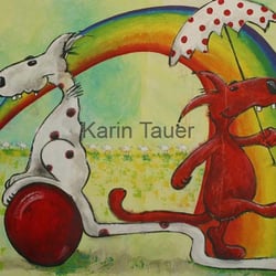Wandbild Köterspaziergang