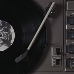 on the turntable