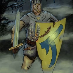 Templar – Ink and Digital Coloring