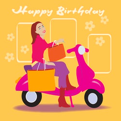Greetings card using vector graphics