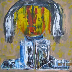 mit hängenden Ohren; l’oreille basse 60 × 60 cm