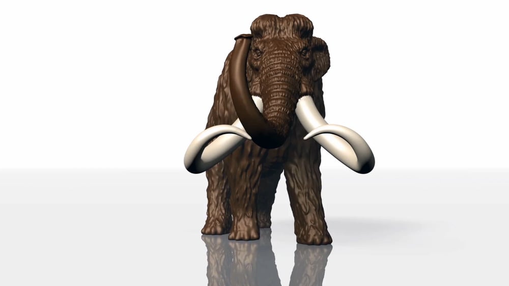 Das virtuelle 4-Meter-Mammut in 3D