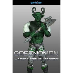 3d greenoman warrior character modeling