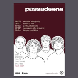 Bandartwork „Passadeena“– Tour-Poster