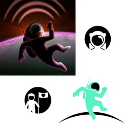 Astronaut für ein Musikportal