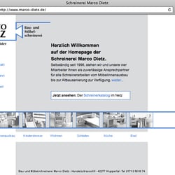 Webseite für einen Schreiner