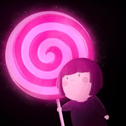 Mädchen mit Lollipop