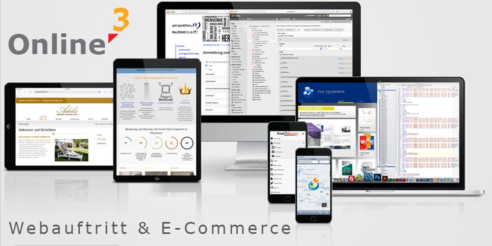Online-Shops, Unternehmenswebseiten, hybride Apps