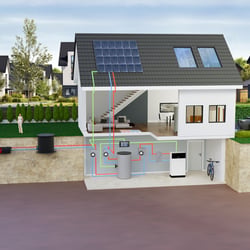 3D-Illustration Energiekonzept