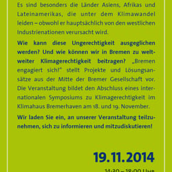BeN Klimagerechtigkeit Nov 2014 Flyer