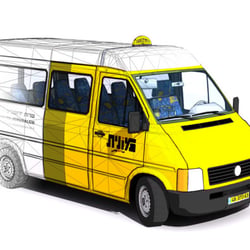 Israeli Collective Cab 3D Modeling