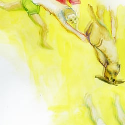 watercolouds and crayons