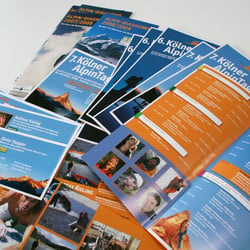 Kölner AlpinTag – Entwicklung des Erscheinungsbildes und Erstellung diverser Drucksachen