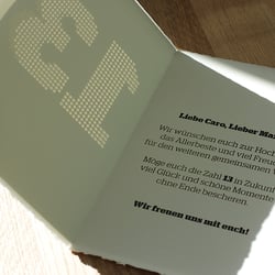 Glückwunschkarte aus Büttenpapier