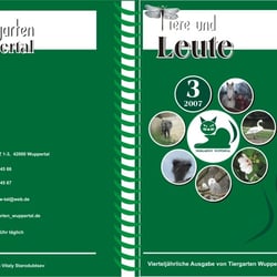 INFO-Blatt „Tiere und Leute“. Vorder- und Hinterseiten.