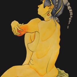 gelbe Frau