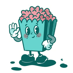 Retro Popcorn – Digitale Illustration