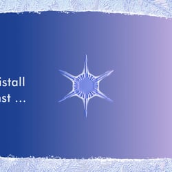 Das Eiskristall beginnt zu wachsen