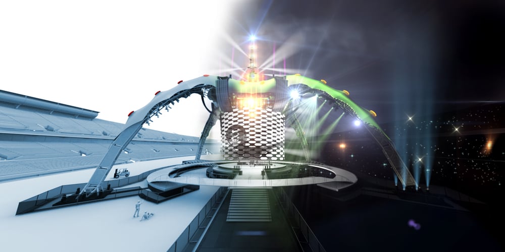 U2 Stage Design Visualisierung