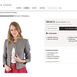 Webdesign für Trachtenmode (Responsive Webshop)