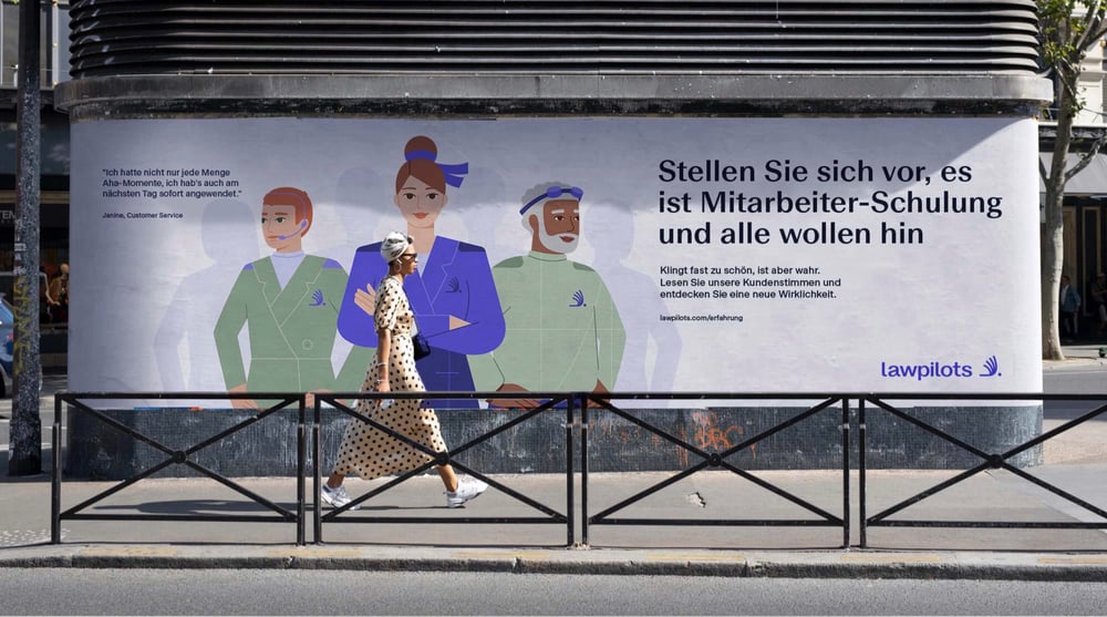 Beispiel OOH-Kampagne für lawpilots
