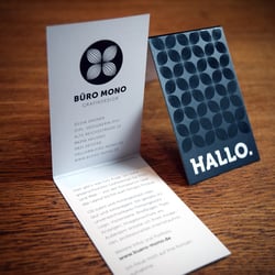 Miniflyer für Büro Mono.