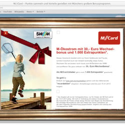 Beispielseite eines Türchens des M//Card Adventskalenders