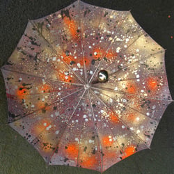 Regenschirm „Happy-Light-Orange“ – Blick von der Unterseite