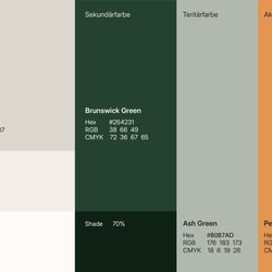 Waldzeit Camping Farbpalette