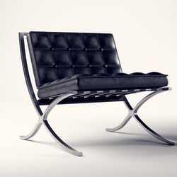 3D Visualisierung Barcelona Sessel