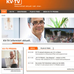 Website www.kv-tv.net: Screendesign und Online-CI