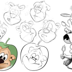 Cartoon Charakter Skizzen