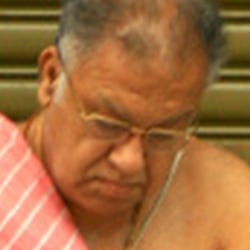 man reading newspaper