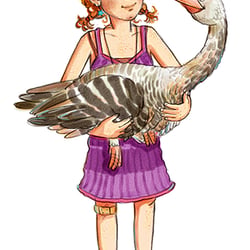 Mädchen mit Gans