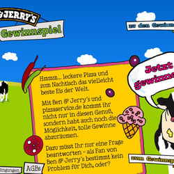 Online Microsite in Flash für Ben & Jerry´s-Aktion
