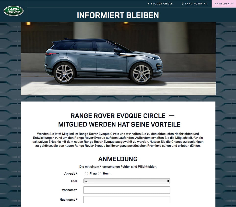 Range Rover Evoque Circle