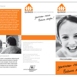 Redesign der CI und diverser Drucksachen für das Quäker Nachbarschaftsheim in Köln