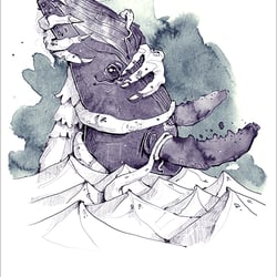 Buchillustration zum Buch „Dagon“ von H.P. Lovecraft