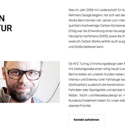 Textbeispiel Carbon Works Berlin Die Carbon Manufaktur