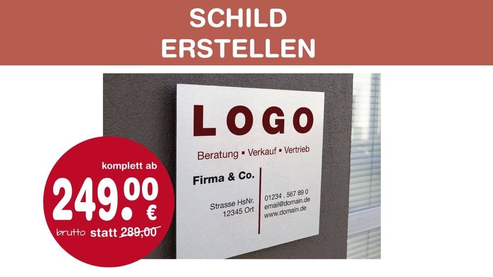 Schild erstellen | Layout gestalten