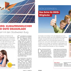 Immobilienzeitschrift „Wir in Burg“