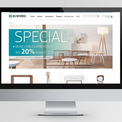 Webdesign für avandeo – Onlineshop für Designmöbel