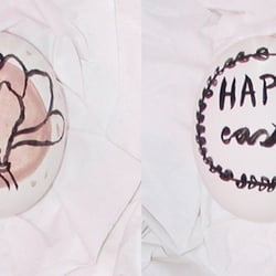 Aquarell – Osterei Magnolie und Happy Easter