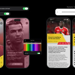 Accessibility/ Barrierefreiheit of „A Bola“ by international freelance Creative Director Christoph Gey