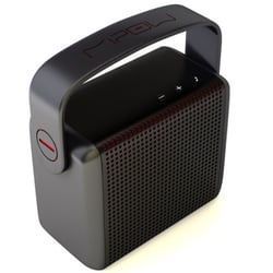 MiPow BOOM – portable Bluetooth-Lautsprecher.  Erstellt mit 3ds Max, Vray, Photoshop