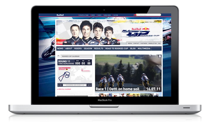 Webseite www.redbullrookiescup.com