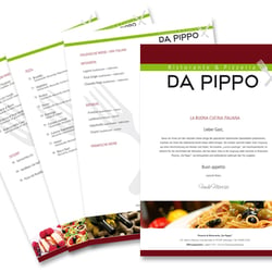 Italienisches Restaurant: Speisekarte