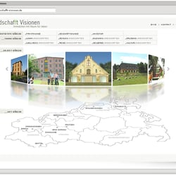 Landschafft Visionen – Flash Pilotwebsite mit interaktivem Objektauswahlrad – Art-Direction – 2006